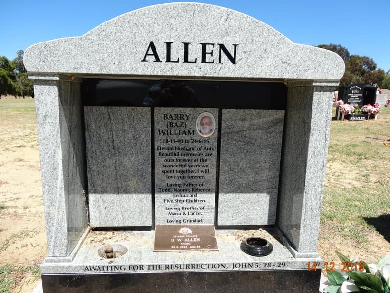 Barry William ALLEN gravestone