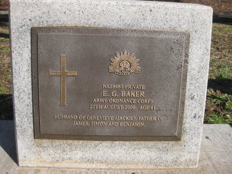 Edwin Gordon BAKER gravestone