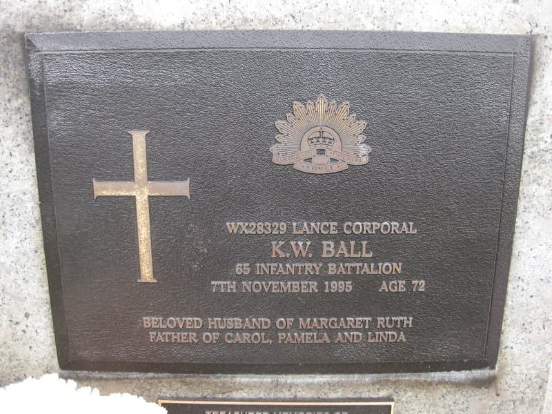 Kenneth William Cuthbert BALL gravestone