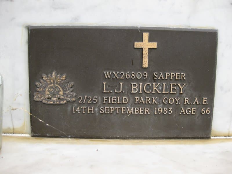 Laurence James Absolam BICKLEY gravestone