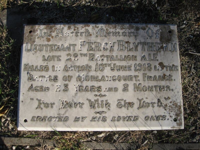 Percy BLYTHE gravestone