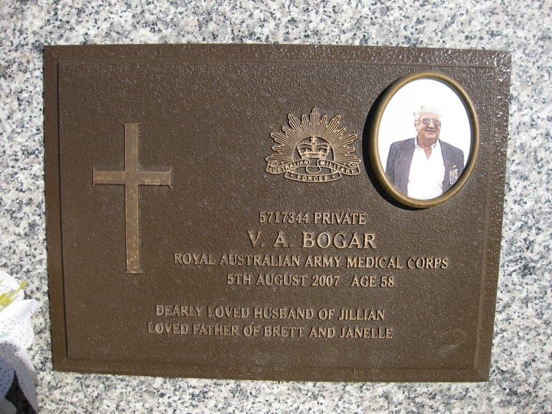 Valentine Albert BOGAR gravestone