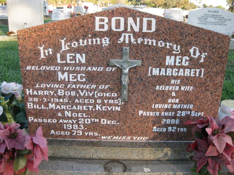 Leonard Cyril BOND gravestone