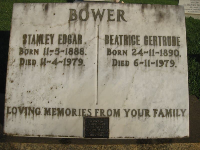 Eric John BOWER gravestone