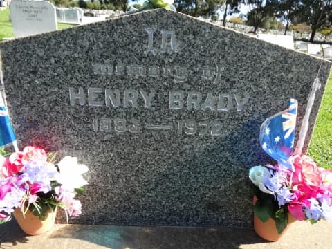 Harry "Henry" BRADY gravestone