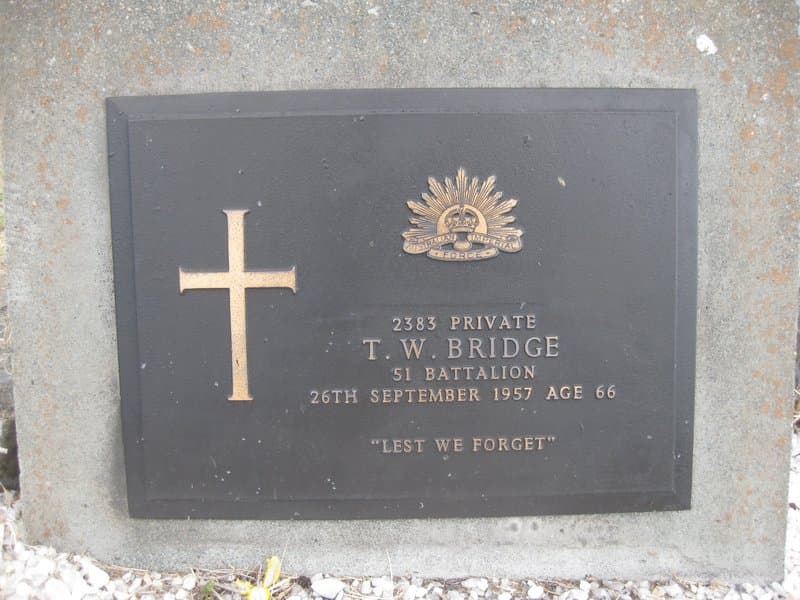 Thomas William BRIDGE gravestone