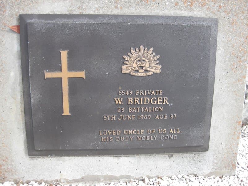 William BRIDGER gravestone