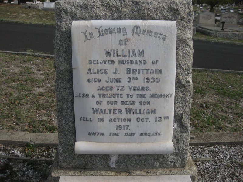 Walter William BRITTAIN gravestone
