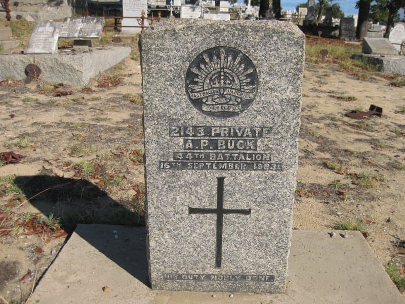Alexander Percy BUCK gravestone