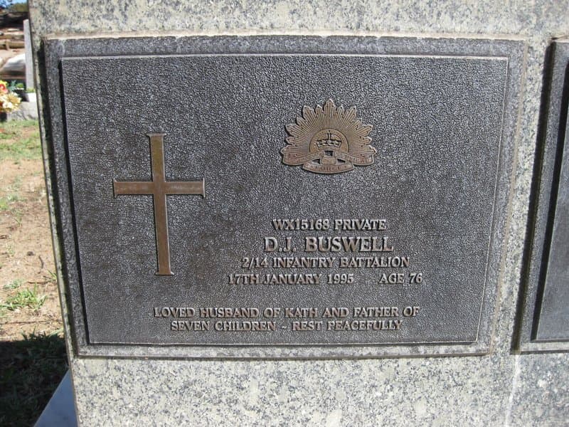 Desmond Joseph BUSWELL gravestone