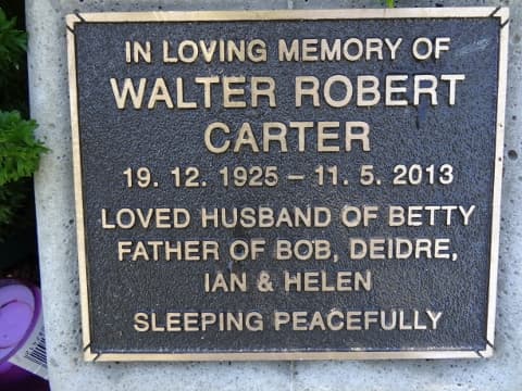 Walter Robert CARTER gravestone