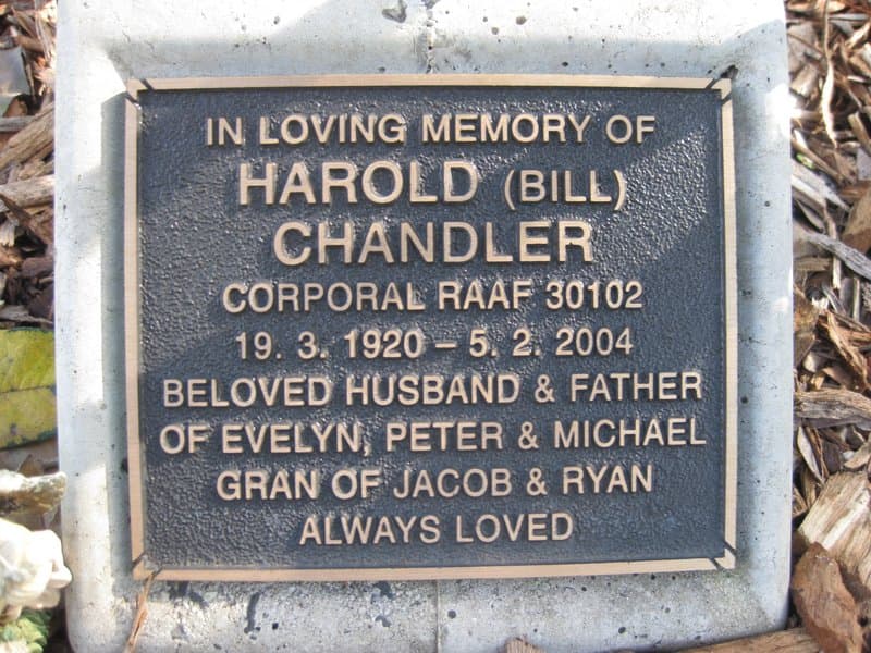 Harold "Bill" CHANDLER gravestone