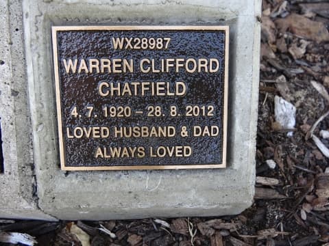 Warren Clifford CHATFIELD gravestone