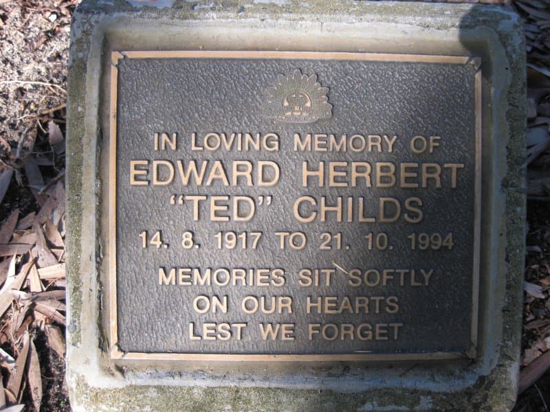 Edward Herbert CHILDS gravestone