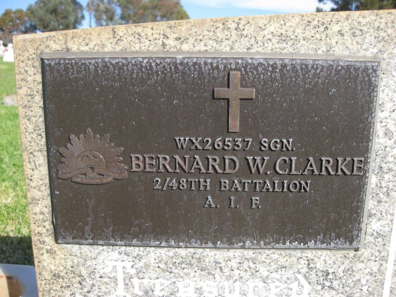 Bernard Winston CLARKE gravestone