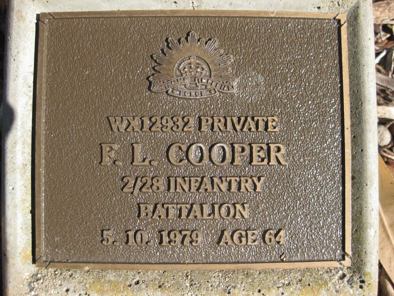 Frank Lawrance COOPER gravestone