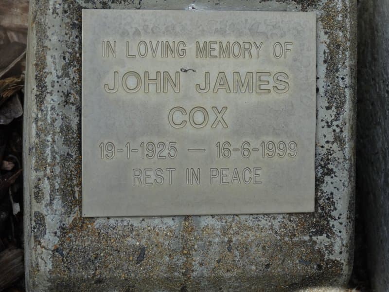 John James COX gravestone