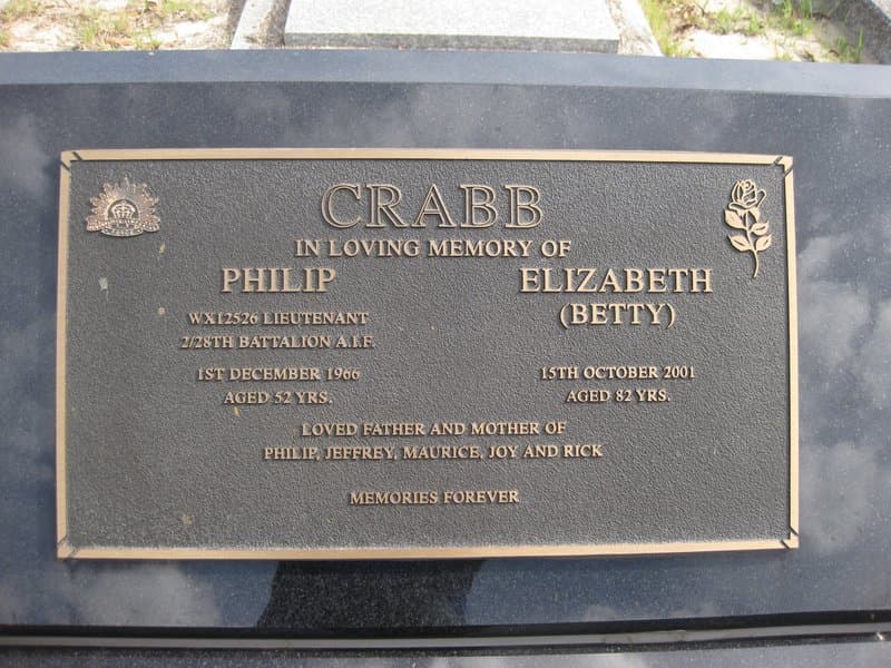 Philip CRABB gravestone