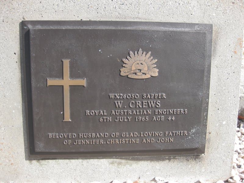 Wilfred CREWS gravestone