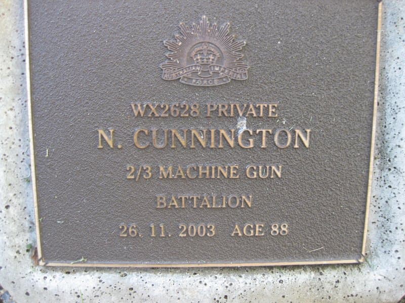 Norman CUNNINGTON gravestone
