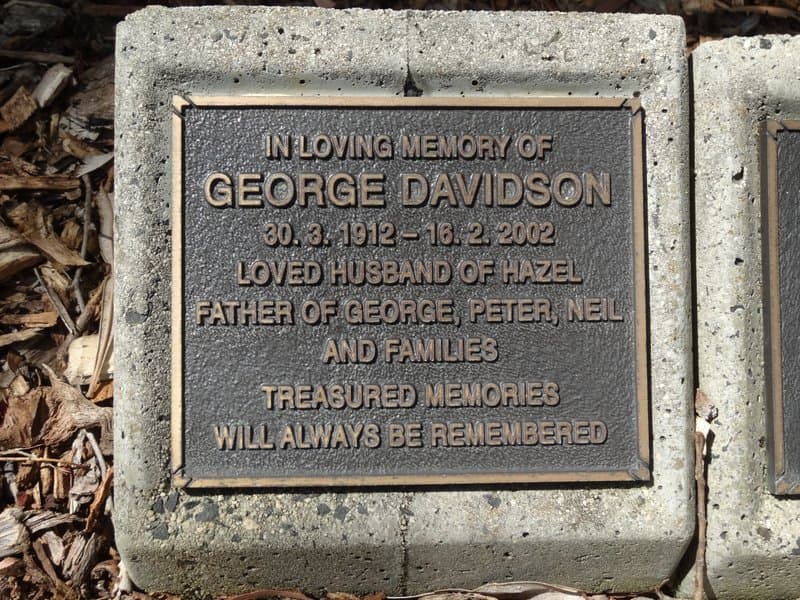 George DAVIDSON gravestone