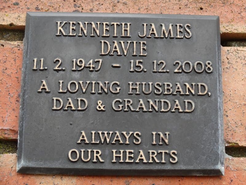 Kenneth James DAVIE gravestone