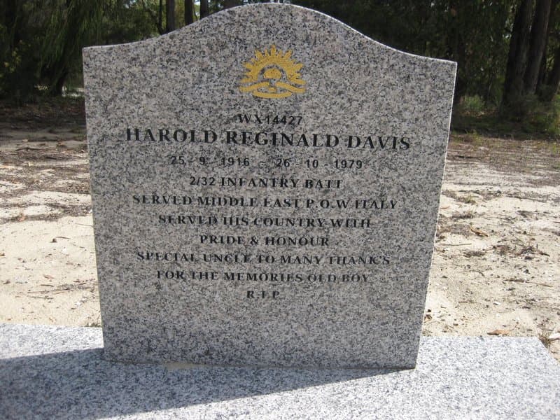 Harold Reginald DAVIS gravestone