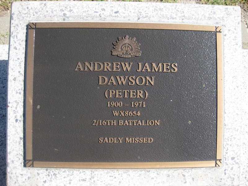 Andrew James DAWSON gravestone
