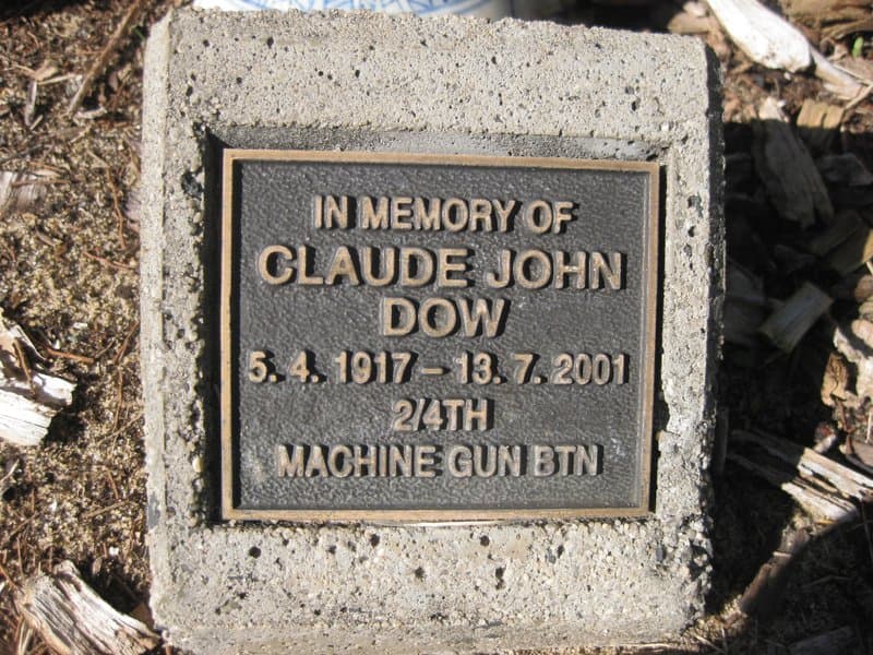 Claude John DOW gravestone