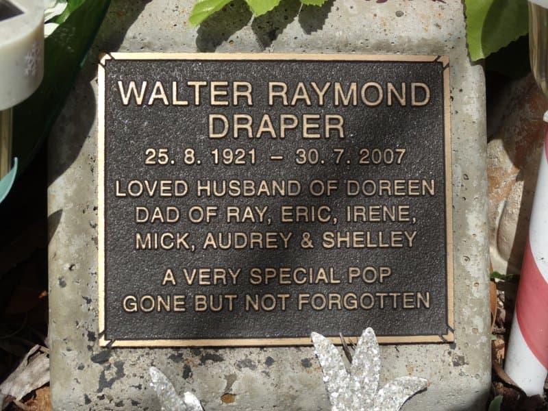 Walter Raymond DRAPER gravestone