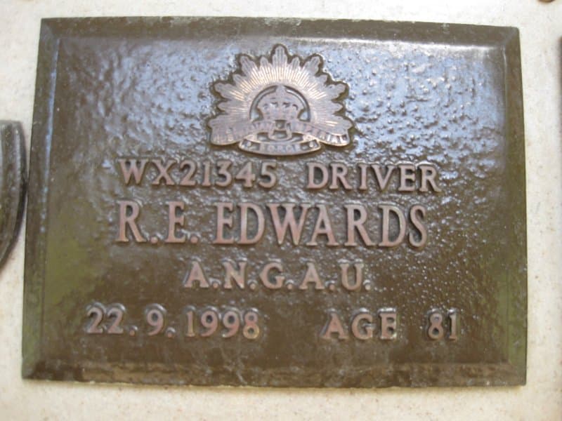 Ronald Edward EDWARDS gravestone