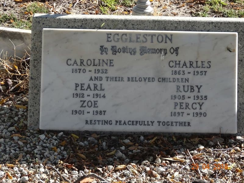 Percy EGGLESTON gravestone