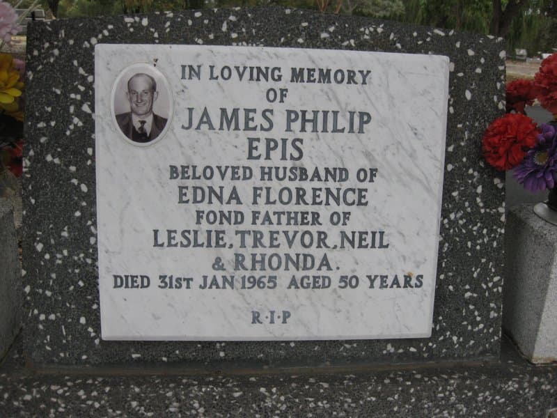 James Philip EPIS gravestone photograph 2