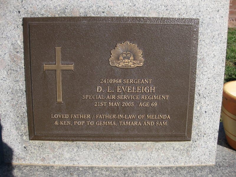 Denis Lawrance EVELEIGH gravestone
