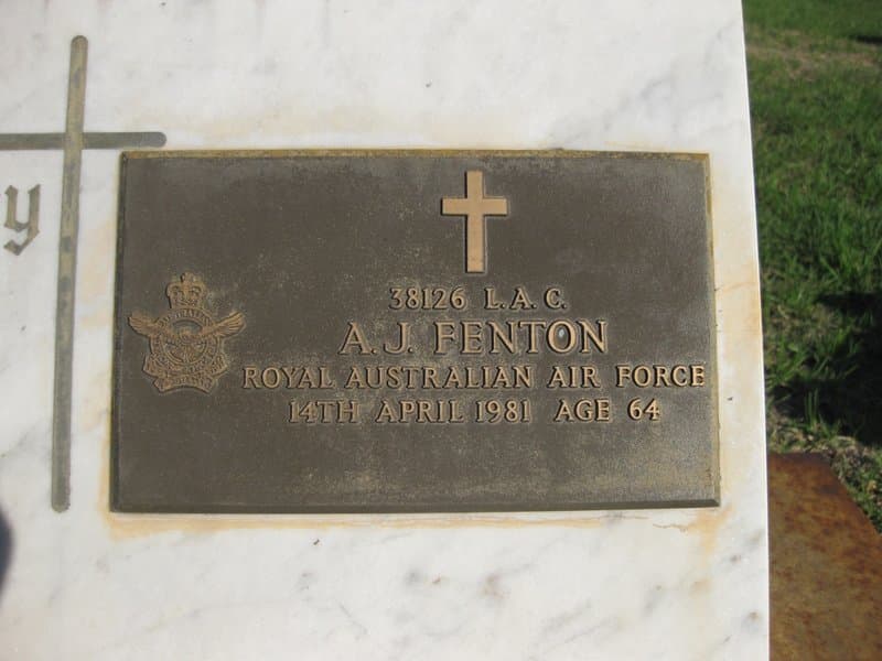 Arthur John FENTON gravestone