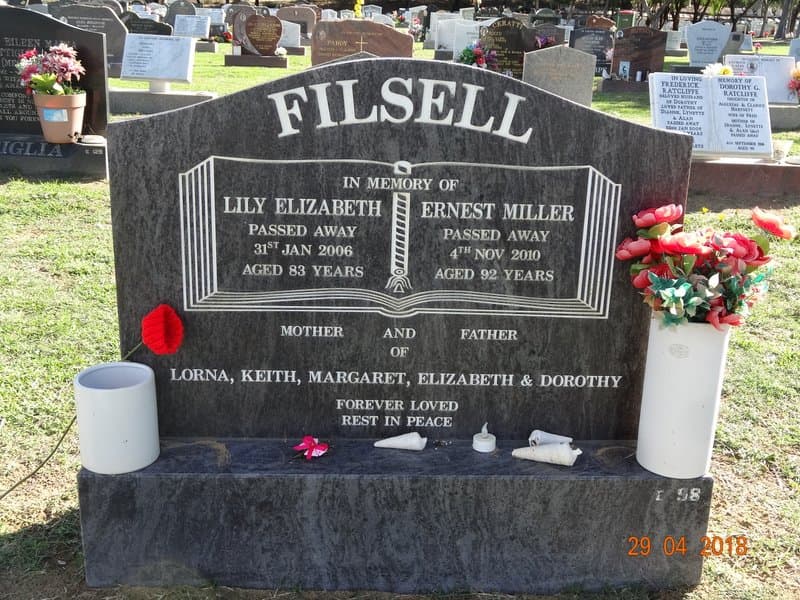 Ernest Miller FILSELL gravestone