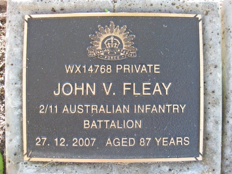 John Vernon "Doc" FLEAY gravestone