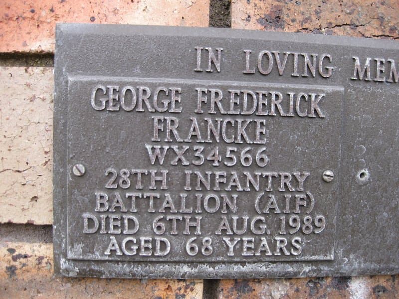 George Frederick FRANCKE gravestone