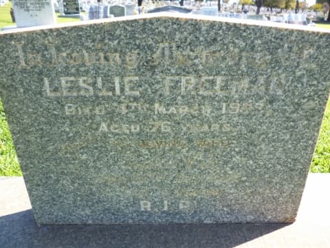 Leslie Louis FREEMAN gravestone