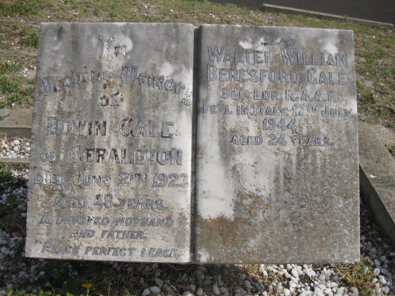 Walter William Beresford GALE gravestone