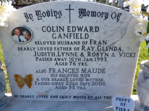 Colin Edward GANFIELD gravestone