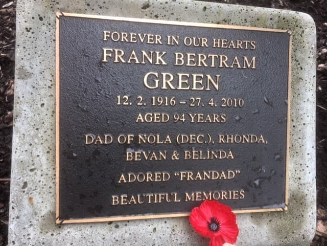 Frank Bertram GREEN gravestone