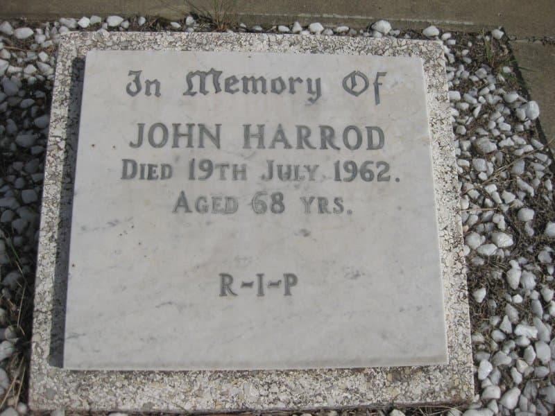 John HARROD gravestone photograph 2