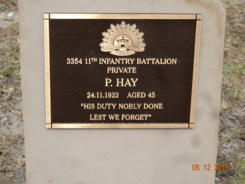 Phillip HAY gravestone