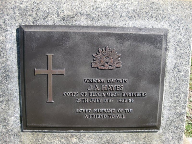 James Andrew HAYES gravestone