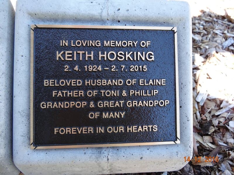 Keith HOSKING gravestone