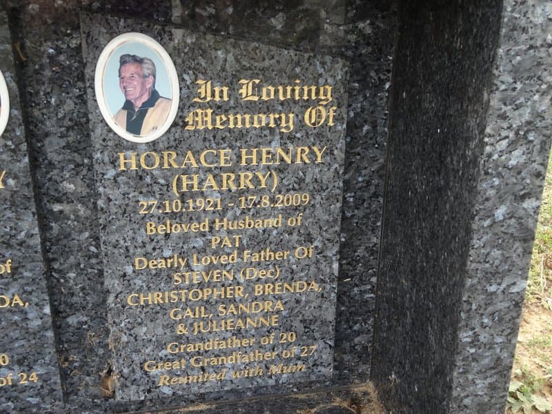 Horace Henry HUNT gravestone