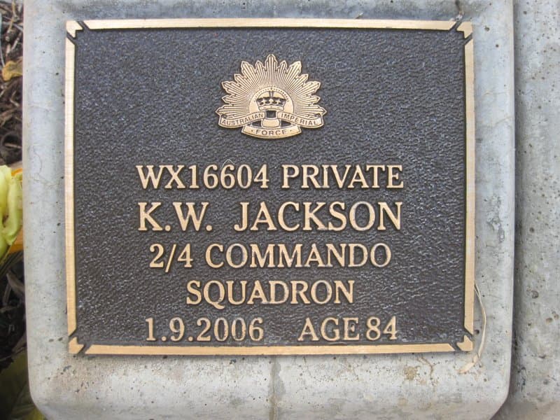Kevin William "Bob" JACKSON gravestone