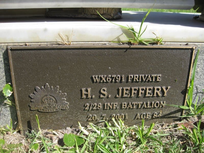 Harold Stewart JEFFERY gravestone
