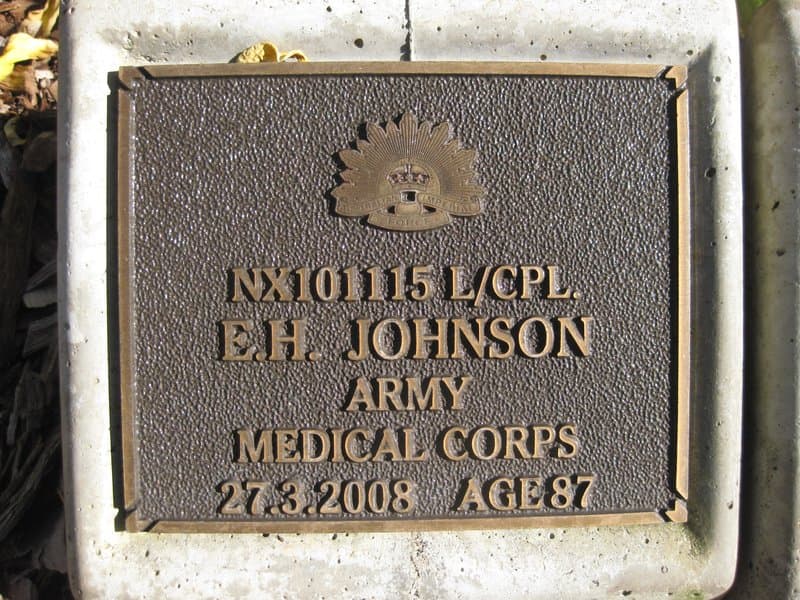 Edward Hubert "Ted" JOHNSON gravestone